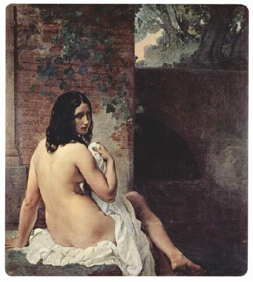 Francesco Hayez Ruckenansicht einer Badenden oil painting picture